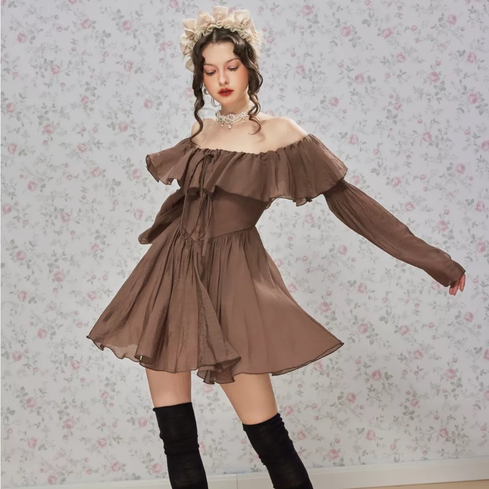Off the shoulder peasant dress